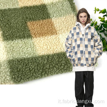 Tessuto di pile orsacchiotto stampato per donne abiti invernali